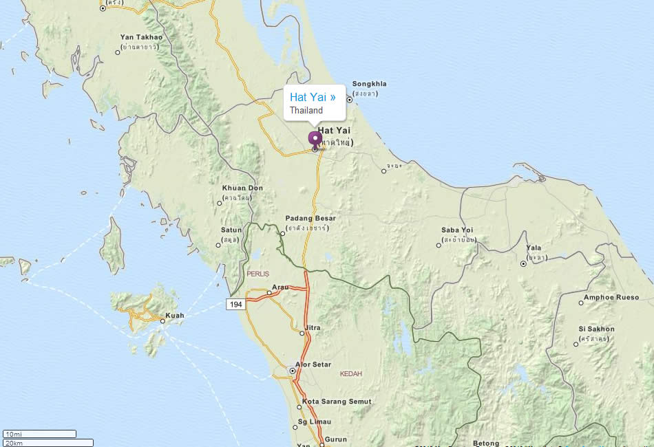 Hat Yai map